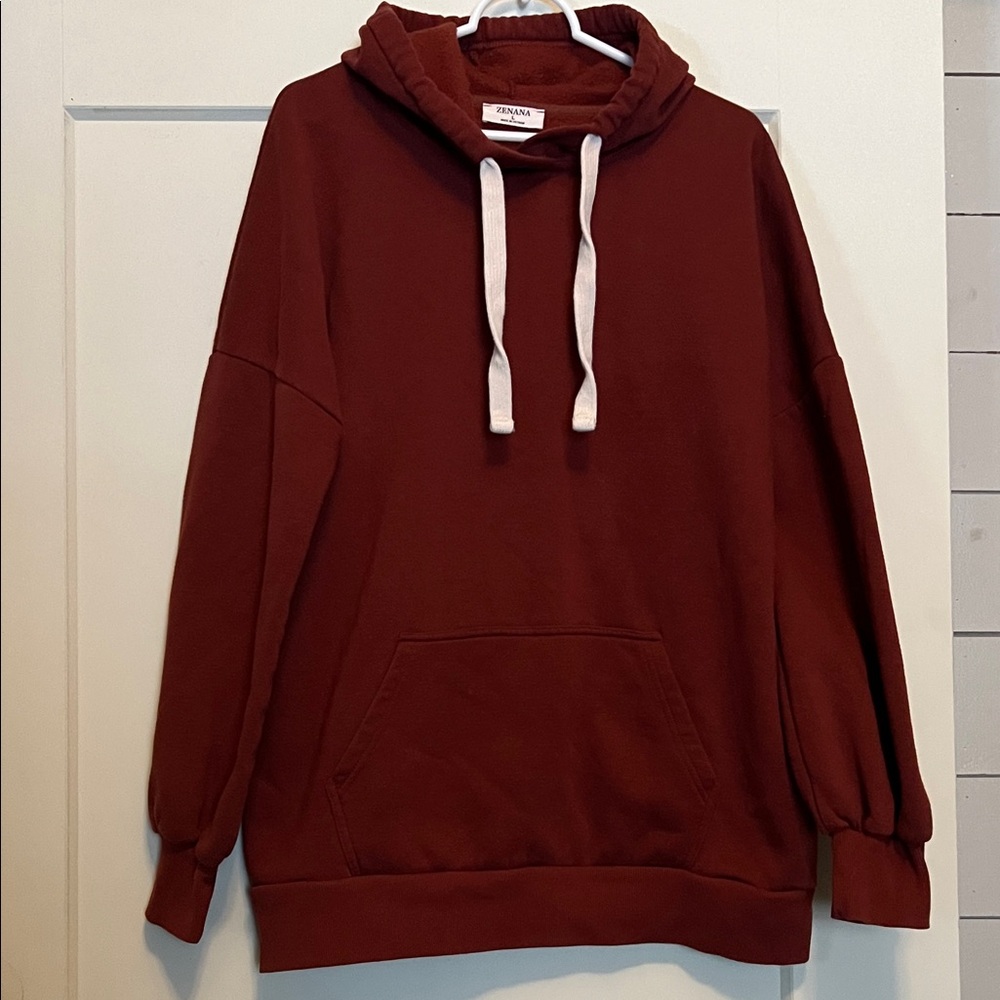 Zenana Women's Brick Red Hoodie (Large)